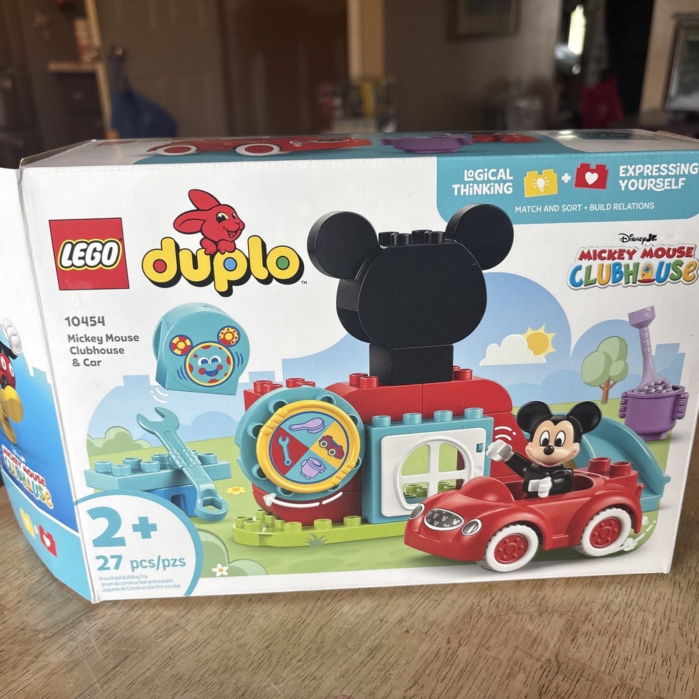 LEGO DUPLO Mickey Mouse Clubhouse & Car 10454 Disney Junior 27 Pieces
